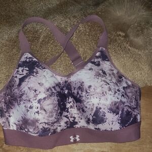 Under Armour Tie-Dye Sports Bra in Purple and Black